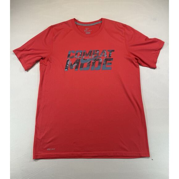 Nike Dri-Fit Red Combat Mode Graphic Training T-Shirt Men’s Size Large - Picture 2 of 8